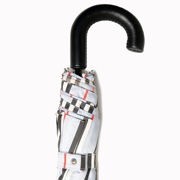 Burberry Unisex "TRAFALGAR" Multi-Color Plaid Compact Folding Umbrella - Picture 5 of 7